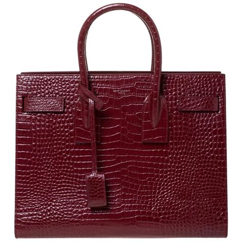 ysl sac de jour red croc